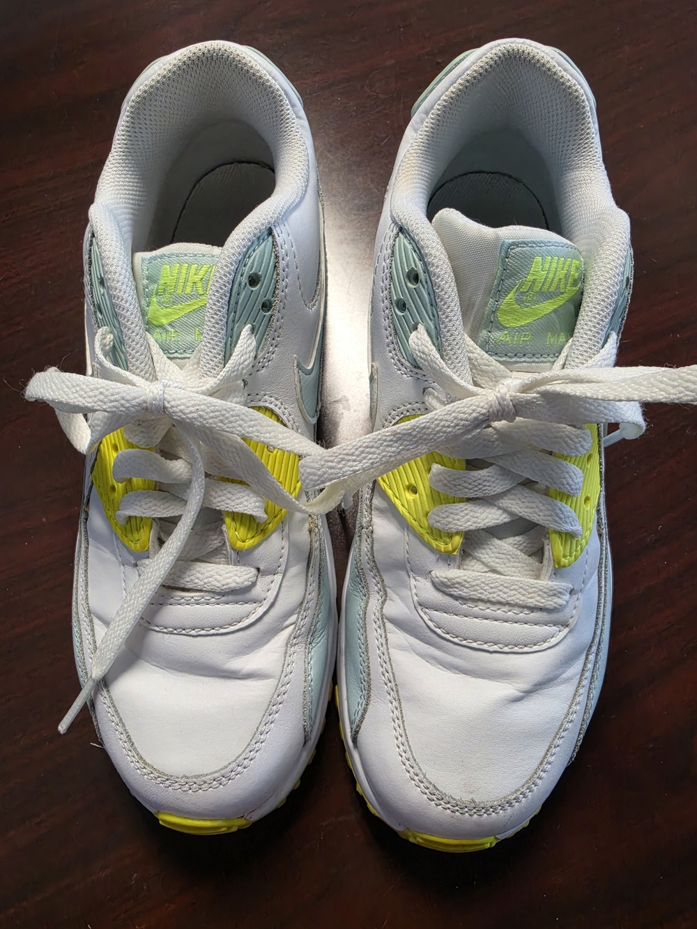 Nike Kids' White & Neon Yellow Air Max Sneakers